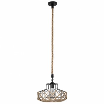 Distribuidor - Lâmpadas Diversas | Colgantes Rustica | COLGANTE YUTE 1XE27 CUERDA REGX30X30 CM Ref: 120893615